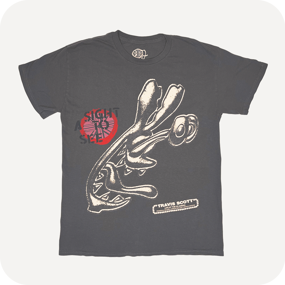 Tシャツ・カットソー Travis Scott O2 A Sight To See T-shirt Travis Scott O2 Live A Sight To See T-Shirt – MERCHWAV