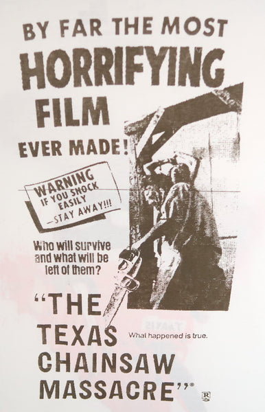 Travis Scott X Texas Chainsaw Massacre Reversible Poster Saw T-Shirt