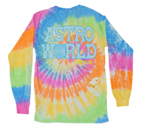 Travis Scott Astroworld Rainbow Tie Dye Long Sleeve